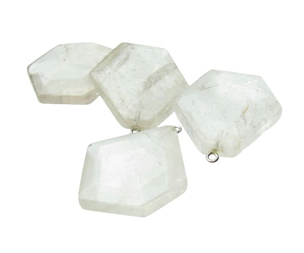 clear quartz gemstone pendant