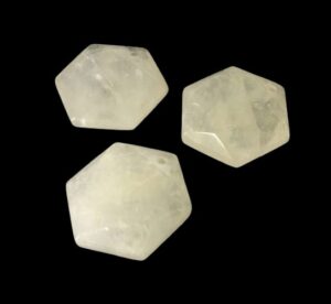 clear quartz hexagon pendant