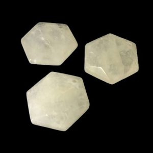 clear quartz hexagon pendant