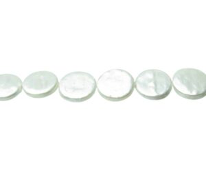 15mm white coin shell pearls