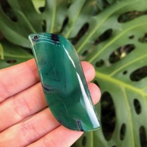 green agate gemstone pendant
