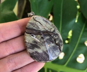 rainforest jasper gemstone pendant