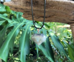 labradorite small heart gemstone pendant