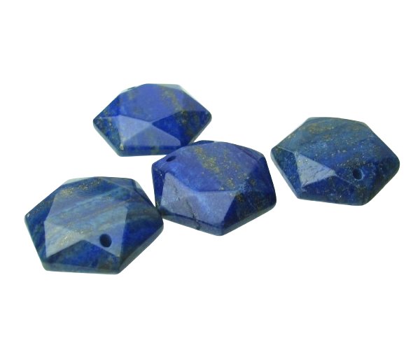 lapis lazuli hexagon gemstone pendant