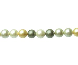 mixed green shell based pearls 8mm