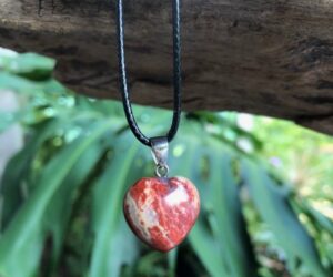 red jasper heart pendant