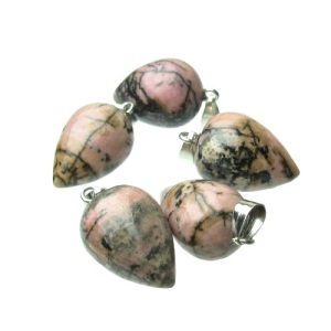 rhodonite gemstone pendant