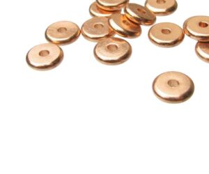 rose gold spacer wheel beads
