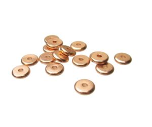 rose gold spacer wheel beads