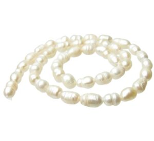 white small rice freshwater pearls