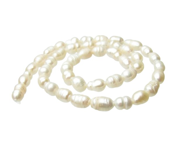 white small rice freshwater pearls