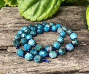 apatite faceted energy column crystal beads