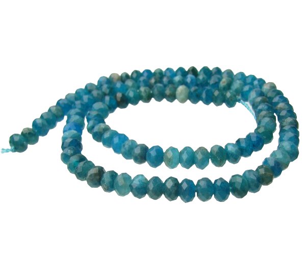 apatite faceted rondelle gemstone beads