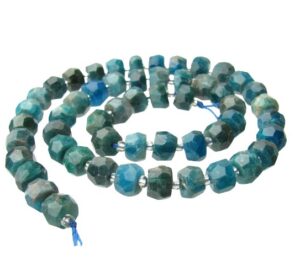 apatite faceted gemstone wheel beads