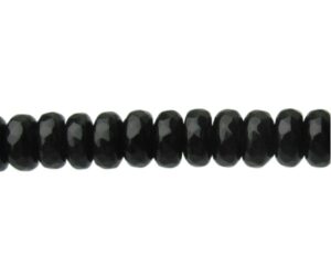 black onyx faceted gemstone rondelle beads