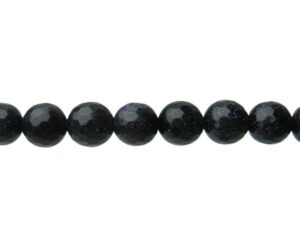blue goldstone round faceted gemstone beads 10mm