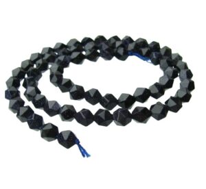 blue goldstone nugget beads