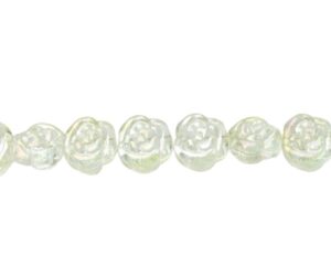 clear ab glass rose beads