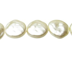 faux imitation acrylic freshwater pearls coin