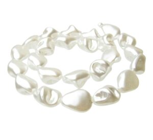 white nugget imitation freshwater pearls plastic beads