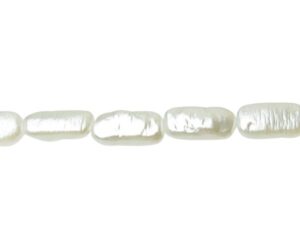 white rectangle faux acrylic pearls