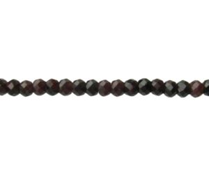 garnet faceted rondelle gemstone beads