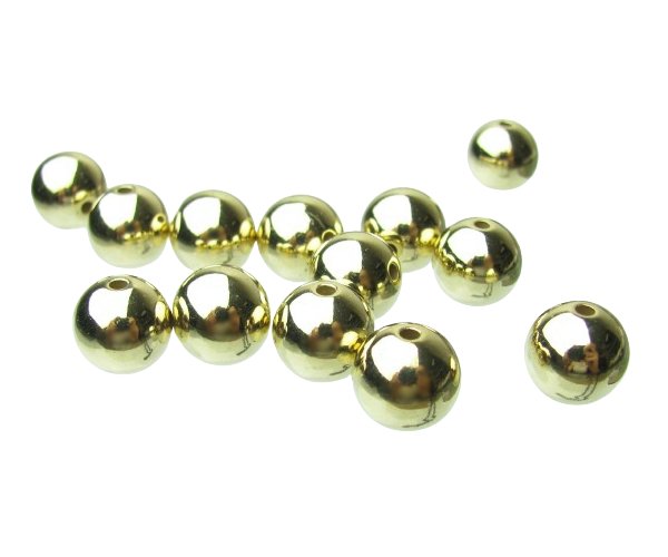 gold large round plastic beads