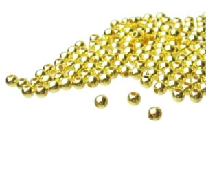 gold plated plastic round spacer beads 4mm
