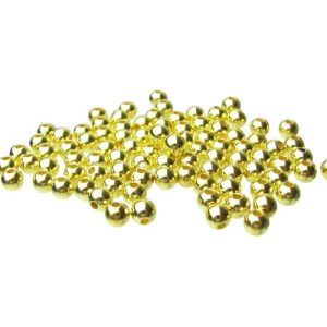 gold toned plastic round beads 6mm spacers