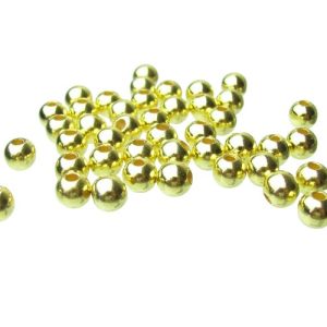 gold toned metalised plastic beads 8mm