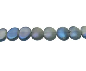 deep blue glass nugget pebble beads