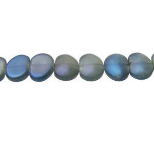 deep blue glass nugget pebble beads