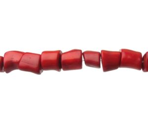 coral barrel beads