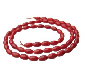 red coral rice beads