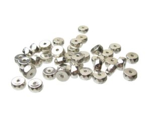 small silver wheel plastic beads ccb
