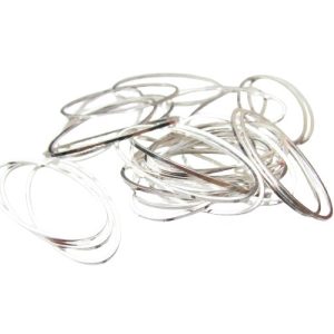 silver oval linking ring