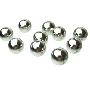 Platinum Metalised Acrylic Beads [CCB] – 11mm Round [10pcs]
