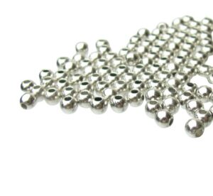 4mm round silver acrylic beads spacers