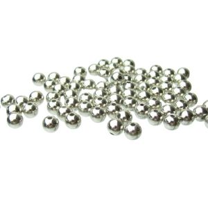 silver plated round plastic beads 6mm spacers