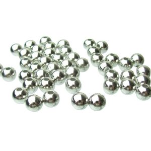 silver round plastic beads 8mm spacers
