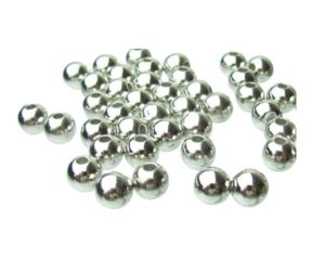 silver round plastic beads 8mm spacers