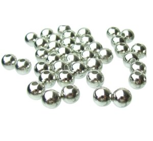silver round plastic beads 8mm spacers