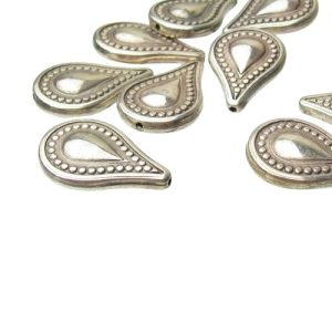 drop silver ccb beads