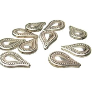 drop silver ccb beads