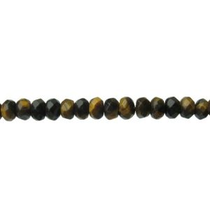tiger eye faceted rondelle gemstone beads crystal natural