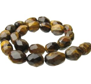 tiger eye faceted gemstone beads