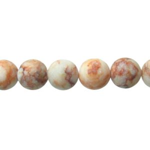 matte red vein jasper gemstone round beads 12mm