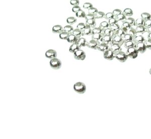 3mm silver round spacer beads