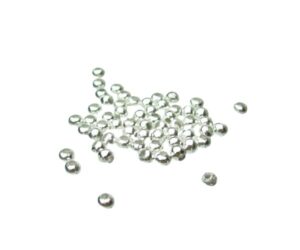 3mm silver round spacer beads