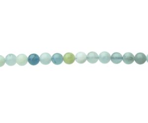 aquamarine round natural crystal beads 4mm